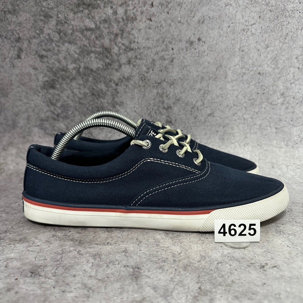 Sperry Striper II CVO Sneaker Mens 9 Navy Blue Canvas Casual Shoes STS25264